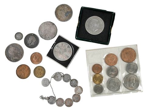 EXONUMIA AND COINS, MOSTLY BRITISH1696