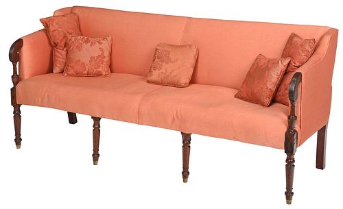 FEDERAL MAHOGANY UPHOLSTERED SOFAAmerican