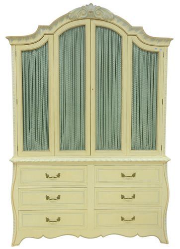 ARMOIRE IN WHITE PAINT WITH STENCIL 379af9