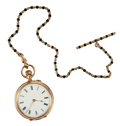 14KT. POCKET WATCH35mm case, open