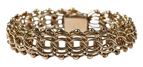 14KT BRACELETwoven link chain  379c28