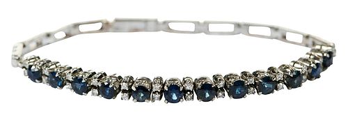 SILVER SAPPHIRE DIAMOND BRACELET12 379c41