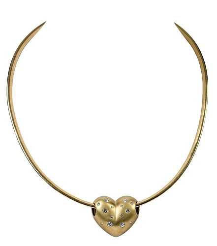 14KT. DIAMOND NECKLACEheart pendant