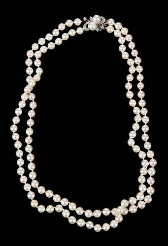 14KT PEARL NECKLACEknotted pearls 379c54