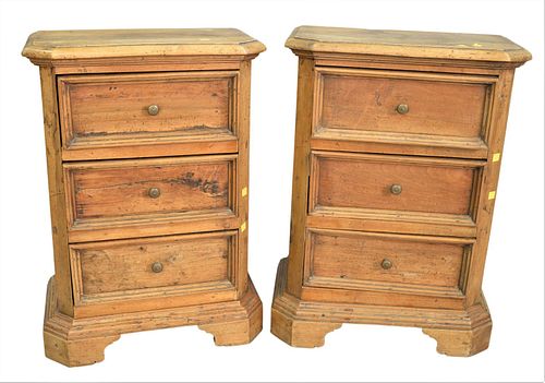 PAIR CONTINENTAL STYLE THREE DRAWER