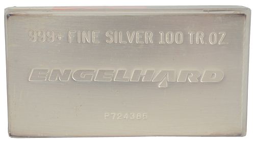 100 TROY OZ ENGELHARD SILVER BAR  379d1a