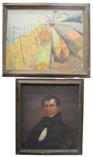 THREE FRAMED PAINTINGS TO INCLUDE 379d15