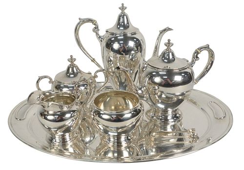 SIX PIECE STERLING SILVER GORHAM TEA