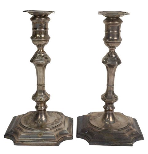 PAIR OF STERLING SILVER CANDLESTICKS  379d37