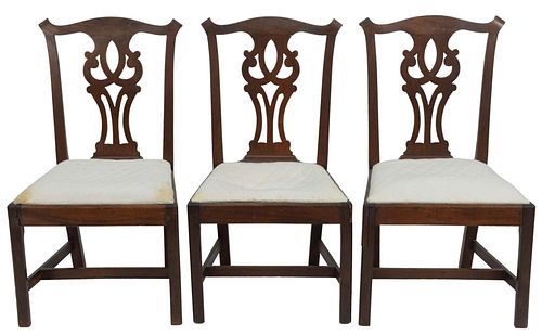 CHIPPENDALE MAHOGANY SIDE CHAIRS  379d48