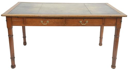 GEORGE IV OAK WRITING TABLE WITH 379d4c