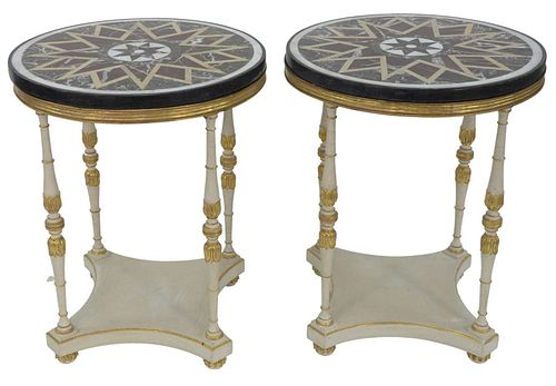 PAIR OF SPECIMEN TOP TABLES WITH 379d92