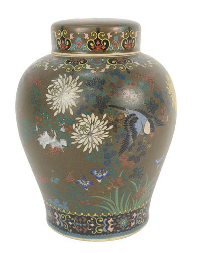 CHINESE CLOISONNE PORCELAIN JAR  379da7