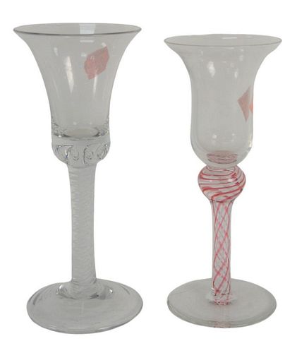 TWO WINE GLASSES, TO INCLUDE ONE