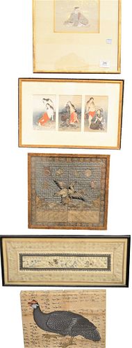GROUP OF EIGHT FRAMED ASIAN ITEMS