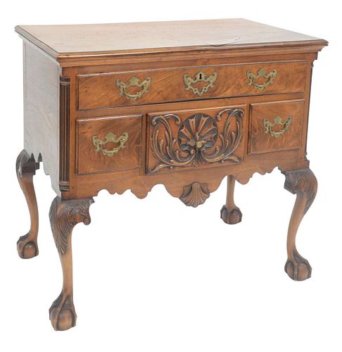 CUSTOM CHIPPENDALE STYLE MAHOGANY LOWBOY,