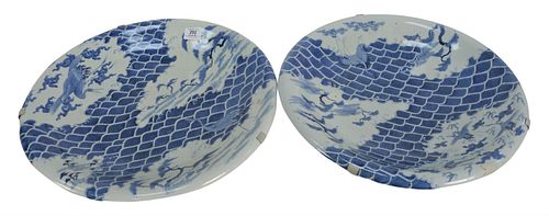 PAIR OF JAPANESE PORCELAIN BLUE 379e2b