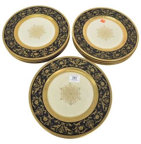 SET OF TWELVE SELB SERVICE PLATES WITH