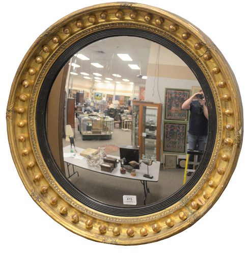 REGENCY GILTWOOD AND EBONIZED CONVEX