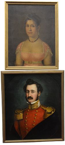 TWO FRAMED PORTRAITS TO INCLUDE 379f53