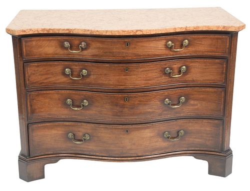 GEORGE III MAHOGANY SERPENTINE 37a00f