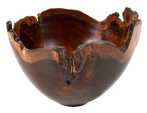 RUDE OSOLNIK WALNUT BURL BOWL New 37a044