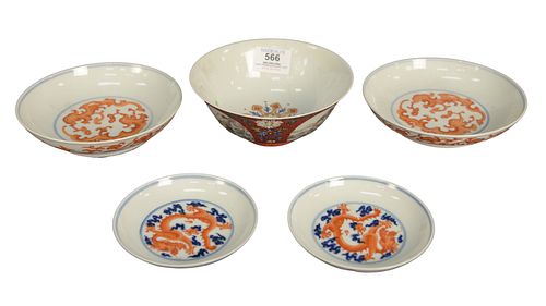 GROUP OF FIVE ORIENTAL PORCELAIN 37a03f