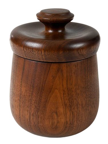 RUDE OSOLNIK TURNED WALNUT LIDDED CONTAINER(New