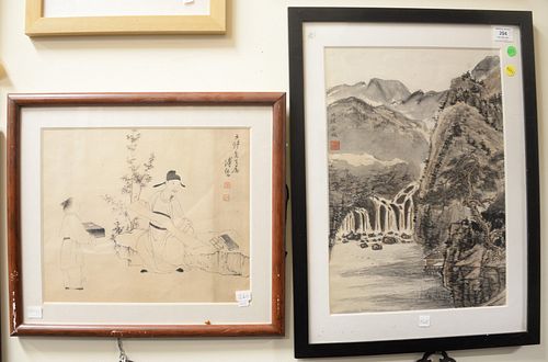 GROUP OF TEN CHINESE WATERCOLORS