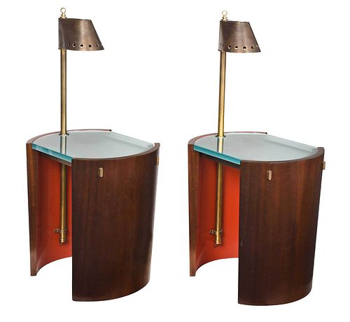 PAIR DAVID EASTON SIDE TABLES WITH