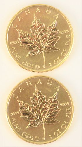 TWO CANADIAN MAPLE LEAFS, 2009, FINE