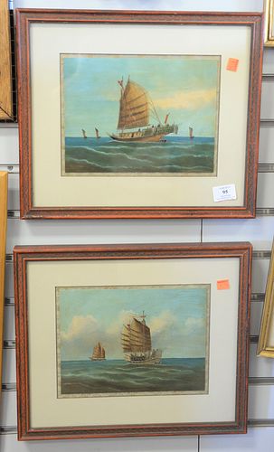 PAIR OF CHINESE TRADE PAINTINGS  37a101