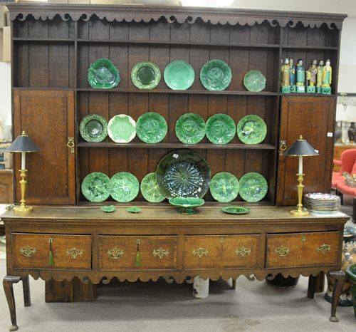 LARGE OAK WELSH DRESSER, IN TWO