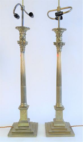 PAIR OF BRASS CANDLESTICKS MADE 37a156