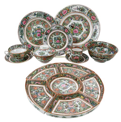 144 PIECE CHINESE ROSE MEDALLION 37a163