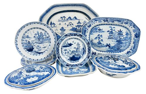 TEN PIECES CHINESE EXPORT BLUE 37a165