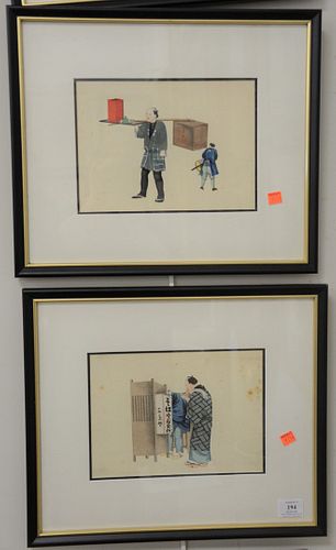 GROUP OF SEVEN FRAMED CHINESE FIGURAL 37a16a
