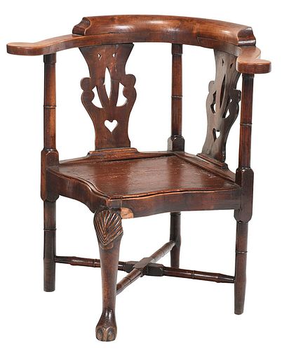 FINE GEORGE II CARVED FRUITWOOD