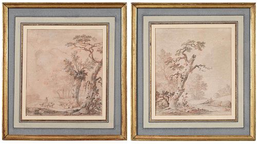 A PAIR OF FRENCH SCHOOL DRAWINGS 18th 37a1f2