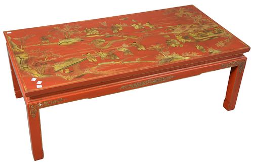 CHINOISERIE DECORATED COFFEE TABLE,