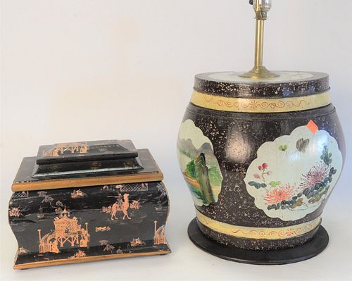 EIGHT PIECE GROUP OF ORIENTAL LACQUERED