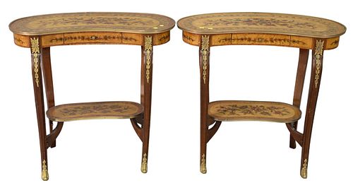 PAIR LOUIS XV STYLE KIDNEY SHAPED 37a242