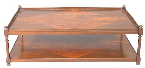 LARGE CONTEMPORARY MAHOGANY RECTANGLE 37a245