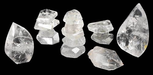 SIX ROCK CRYSTAL TABLE OBJECTSContinental,