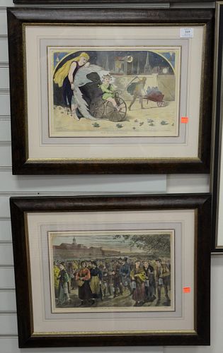 GROUP OF SIX WINSLOW HOMER HAND COLORED