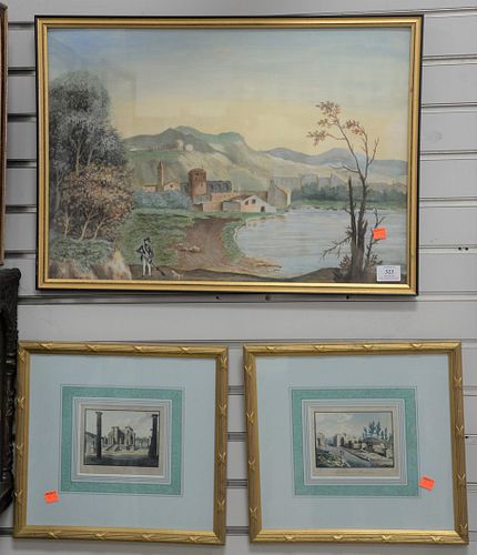 TEN PIECE GROUP OF FRAMED SCENES,