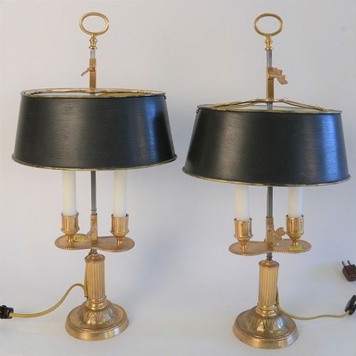 PAIR OF SMALL GILT BRONZE BOUILLOTTE 37a27b