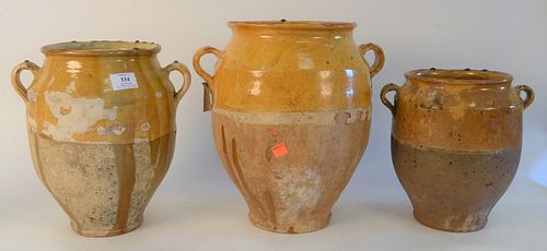 GROUP OF TEN FRENCH EARTHENWARE