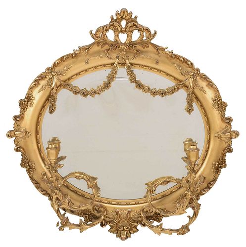 NEOCLASSICAL STYLE GILT FLORAL