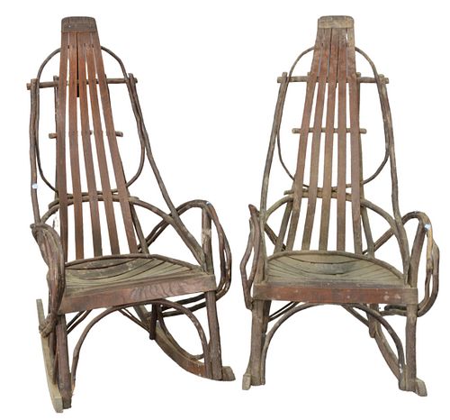 PAIR OF ADIRONDACK STYLE ROCKING